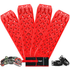 X-BULL 2 Pairs Recovery tracks Sand Mud Snow 4WD / 4x4 ATV Offroad Stronger Gen 3.0 - Red Tristar Online