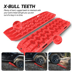 X-BULL Recovery tracks Sand tracks 2pcs 10T Sand / Snow / Mud 4WD Gen 3.0 - Red Tristar Online