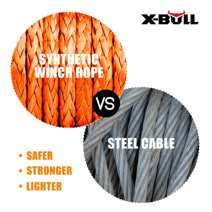 X-BULL Winch Rope Dyneema Synthetic Rope 5.5mm x 13m Tow Recovery Offroad 4wd Tristar Online
