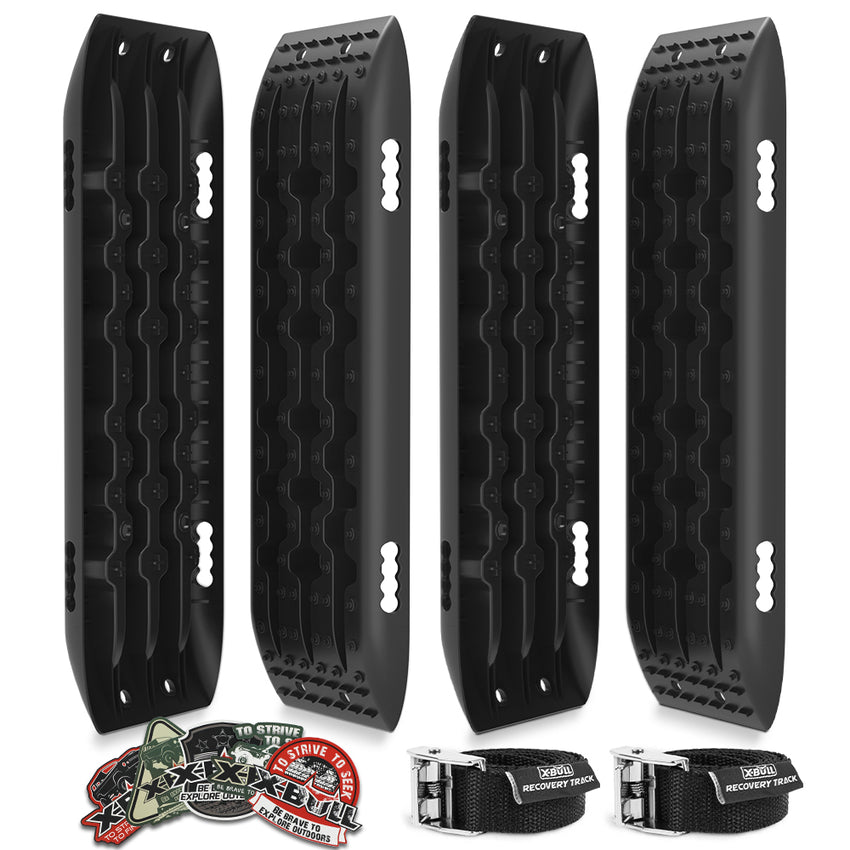 X-BULL Recovery Tracks Sand Track Mud Snow 2 pairs Gen 2.0 Accessory 4WD 4X4 - Black Tristar Online