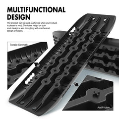 X-BULL Recovery Tracks Sand Track Mud Snow 2 pairs Gen 2.0 Accessory 4WD 4X4 - Black Tristar Online