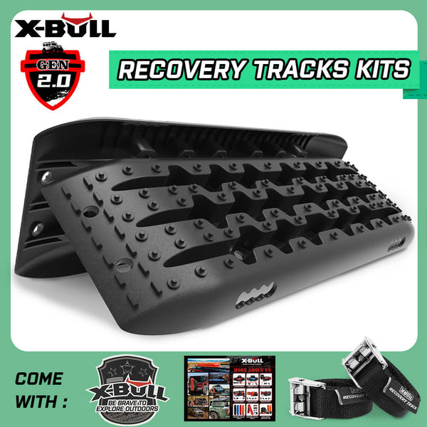 X-BULL Recovery Tracks Sand Track Mud Snow 1 pair Gen 2.0 Accessory 4WD 4X4 - Black Tristar Online