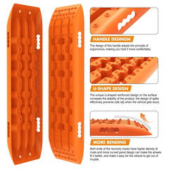 X-BULL Recovery tracks Sand Trucks Offroad With 4PCS Mounting Pins 4WDGen 2.0- Orange Tristar Online