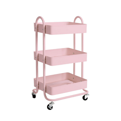 EKKIO Kitchen Trolley Cart 3 Tier (Pink) EK-KTC-102-DSH Tristar Online
