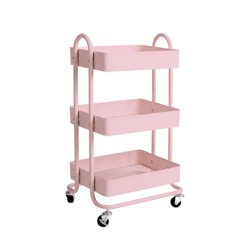 EKKIO Kitchen Trolley Cart 3 Tier (Pink) EK-KTC-102-DSH Tristar Online