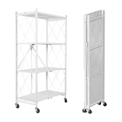 EKKIO Foldable Storage Shelf 4 Tier (White) Tristar Online