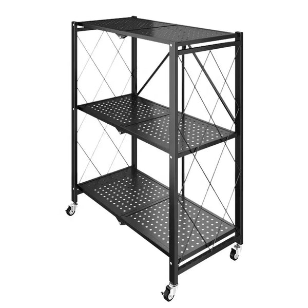 EKKIO Foldable Storage Shelf 3 Tier (Black) Tristar Online