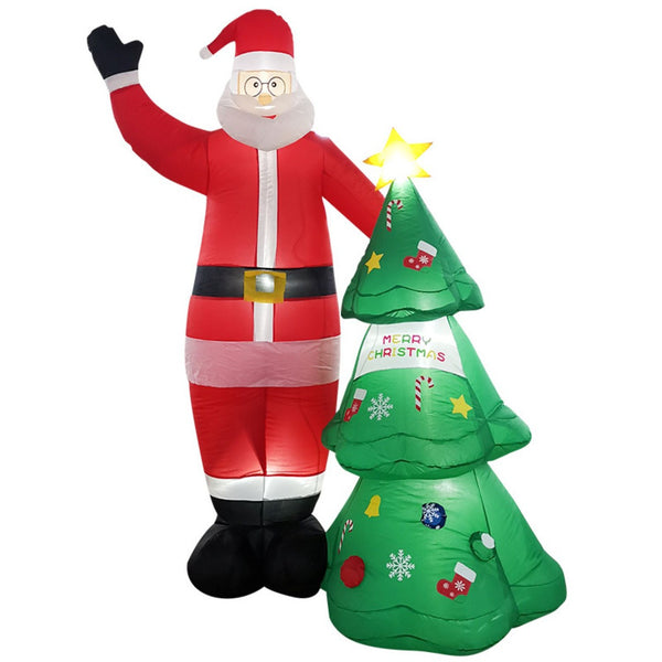 Festiss 2.5m Santa and Christmas Tree Christmas Inflatable with LED FS-INF-01 Tristar Online