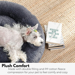 FLOOFI XL 100CM Round Pet Bed (Light Grey) Tristar Online