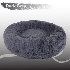 FLOOFI XL 100CM Round Pet Bed (Dark Grey) Tristar Online