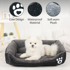 FLOOFI Pet Bed Square L Size (Black+Dark Grey) FI-PB-304-XL Tristar Online