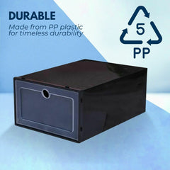 GOMINIMO Plastic Shoe Box 24 PCS Black GO-SB-105-QX Tristar Online