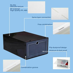 GOMINIMO Plastic Shoe Box 24 PCS Black GO-SB-105-QX Tristar Online