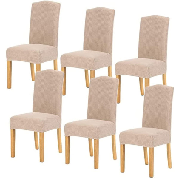 GOMINIMO 6pcs Dining Chair Slipcovers/ Protective Covers (Ivory) GO-DCS-101-RDT Tristar Online