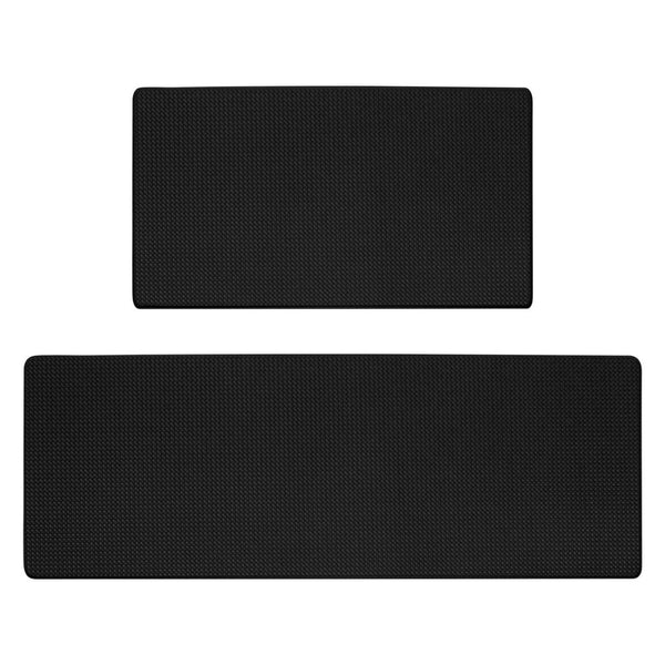 GOMINIMO PVC Kitchen Mat 2pcs Set Black GO-MT-100-DA Tristar Online