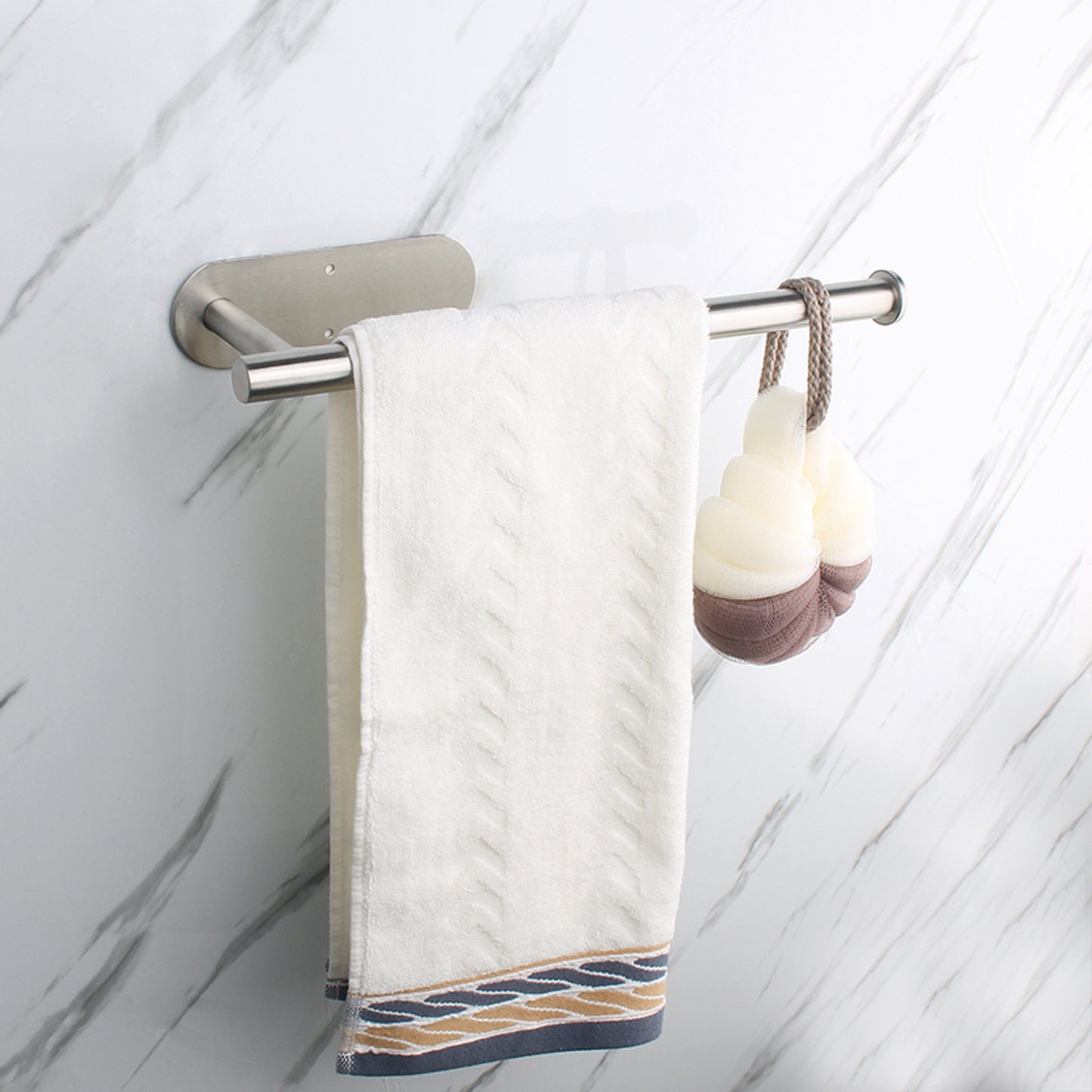 GOMINIMO Self Adhesive or Drilling Paper Towel Holder Wall Mount (Silver) GO-PTH-100-TN Tristar Online
