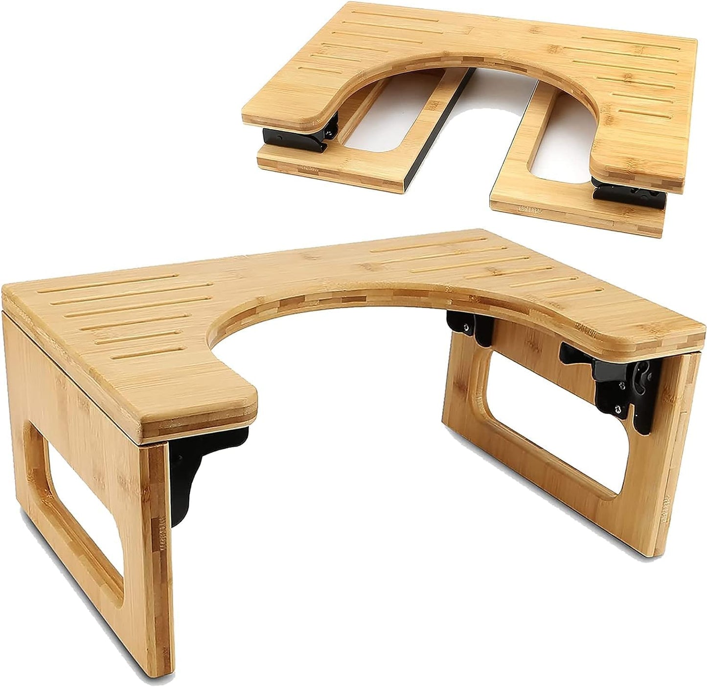 GOMINIMO Foldable Bamboo Toilet Step Stool with Non-Slip Base Tristar Online