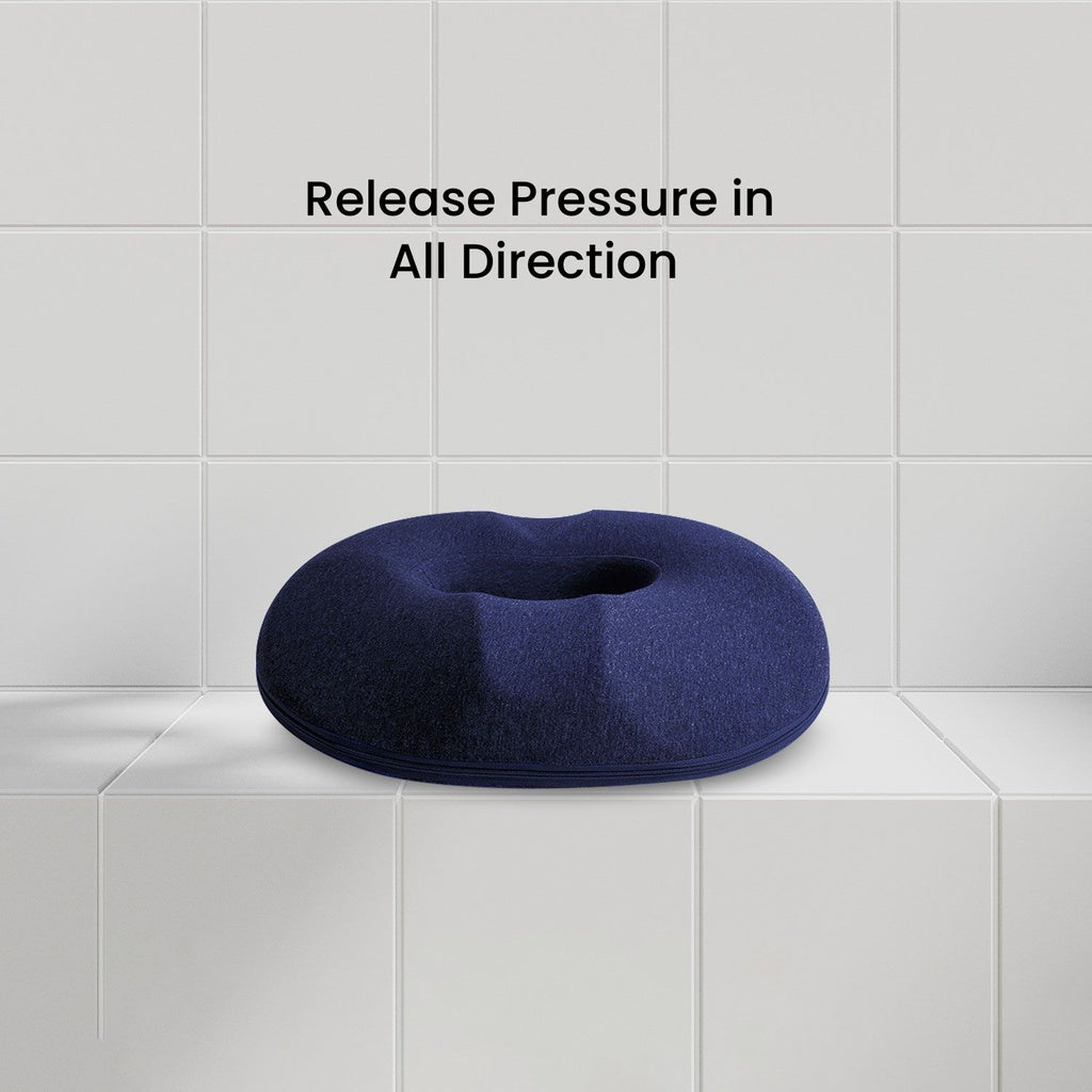 GOMINIMO Memory Foam Seat O Shape Navy Blue Tristar Online