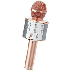 GOMINIMO 4 in 1 Wireless Bluetooth Karaoke Microphone with Record Rose Gold Tristar Online