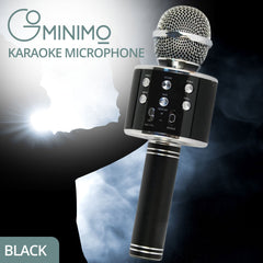 GOMINIMO 4 in 1 Wireless Bluetooth Karaoke Microphone with Record Function (Black) Tristar Online