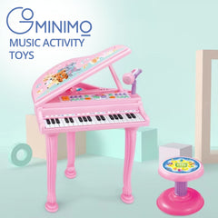 GOMINIMO Kids Electronic Piano Keyboard Toy with Microphone and Chair (Pink) GO-MAT-102-XC Tristar Online