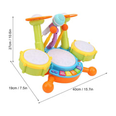 GOMINIMO Kids Toy Musical Drum Set Basic Version (Green) GO-MAT-114-XC Tristar Online