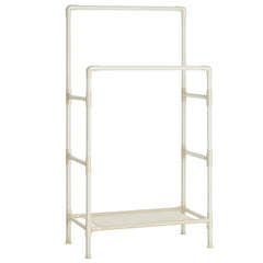 SONGMICS Metal Coat Rack with 2 Clothes Rails and Shelf RDR01WT Tristar Online