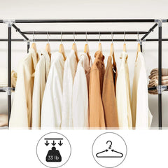 SONGMICS 150cm Portable Closet Organizer, Wardrobe with Shelves and Cover Gray Tristar Online