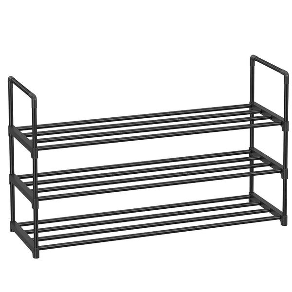 SONGMICS 3-Shelf Metal Shoe Rack Entryway Black LSA303B02 Tristar Online