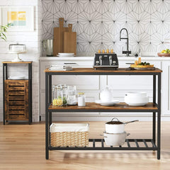 VASAGLE Kitchen Shelf Rustic Brown and Black KKI01BX Tristar Online