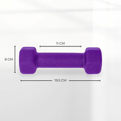 Verpeak Neoprene Dumbbell 3kg x 2 Purple VP-DB-136-AC Tristar Online
