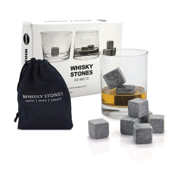 Whiskey Stones Ice Melts - 9 Reusable Natural Marble Chilling Scotch Rocks Cubes Tristar Online