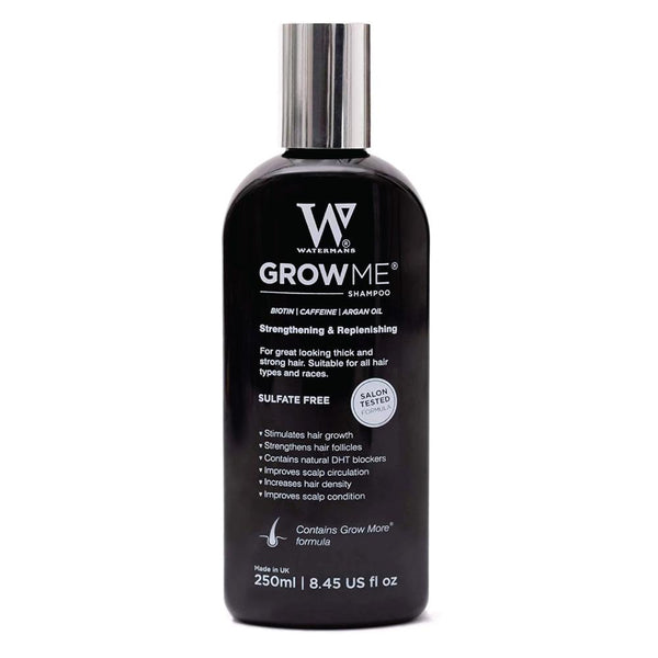 Watermans Grow Me Hair Growth Shampoo 250ml DHT Blocking Biotin Argan Anti Loss Tristar Online