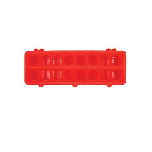 30cm Long Poultry Feeder Feeding Trough Chicken Chick Red Plastic Flip Top Container Tristar Online