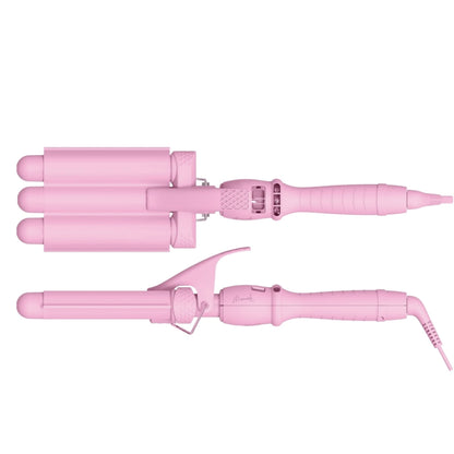 Mermade Hair Pro Waver Mini 25mm Pink 3 Barrel Styling Wand Mermaid Wave Tool Tristar Online