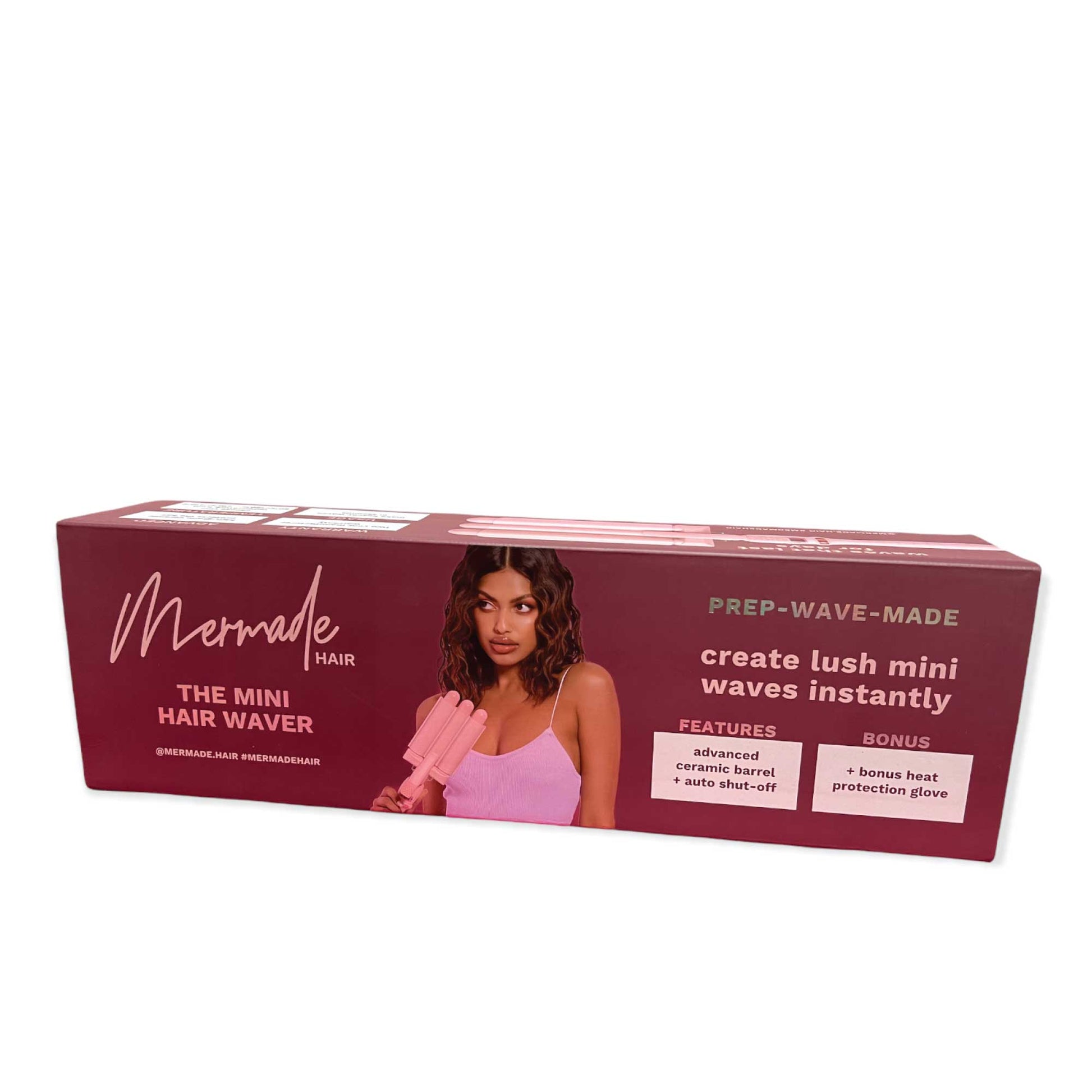 Mermade Hair Pro Waver Mini 25mm Pink 3 Barrel Styling Wand Mermaid Wave Tool Tristar Online