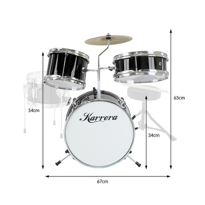 Karrera Children's 4pc Drum Kit - Black Tristar Online
