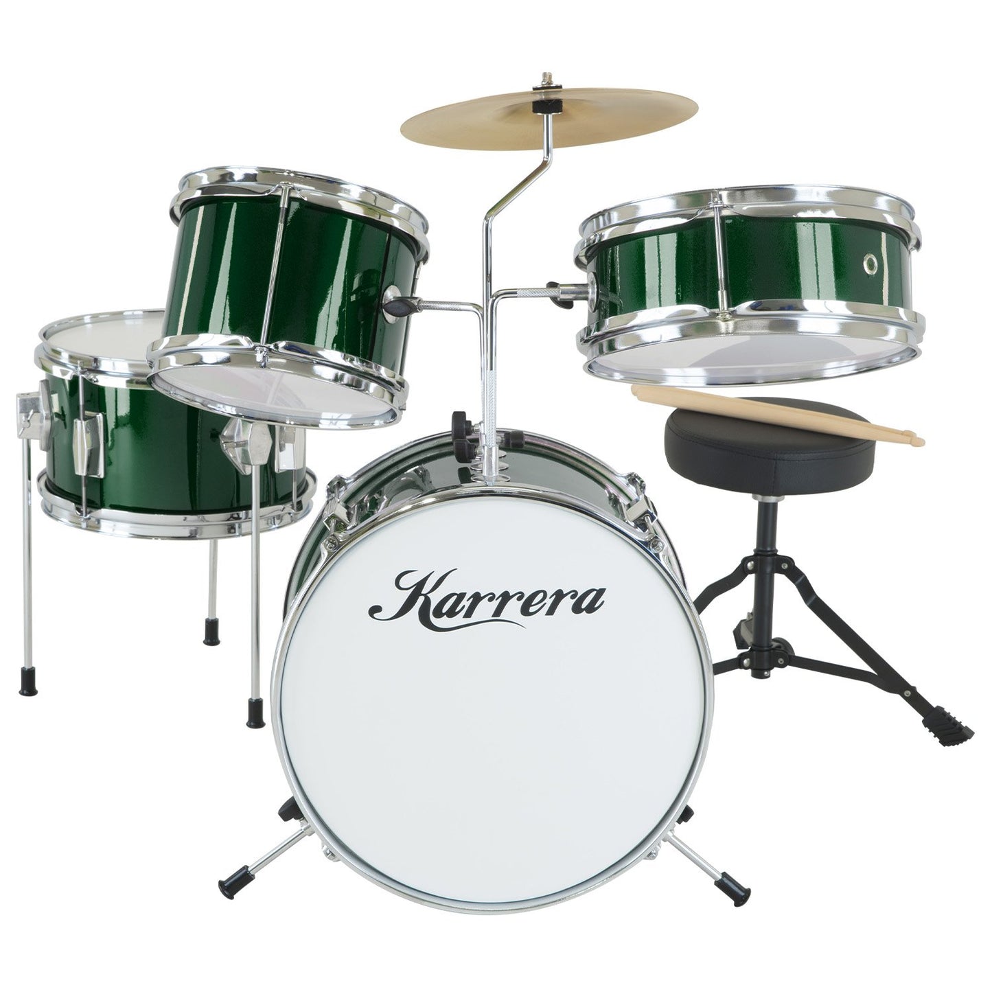 Karrera Children's 4pc Drumkit - Green Tristar Online