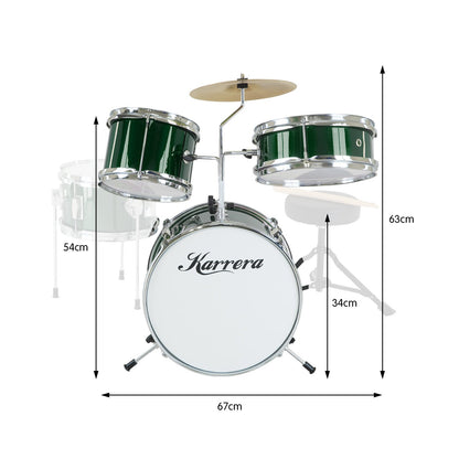 Karrera Children's 4pc Drumkit - Green Tristar Online