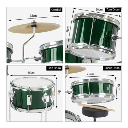 Karrera Children's 4pc Drumkit - Green Tristar Online