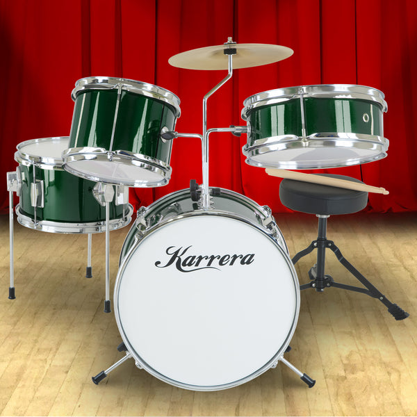 Karrera Children's 4pc Drumkit - Green Tristar Online