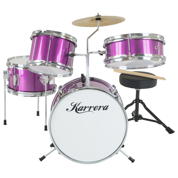 Karrera Childrens 4pc Drum Kit - Purple Tristar Online