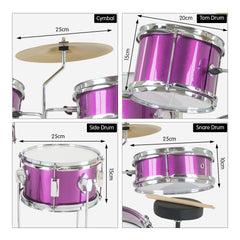 Karrera Childrens 4pc Drum Kit - Purple Tristar Online