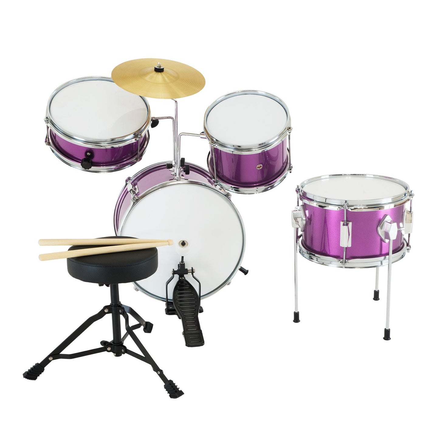 Karrera Childrens 4pc Drum Kit - Purple Tristar Online