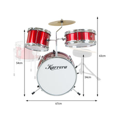 Karrera Children's 4pc Drum Kit - Red Tristar Online