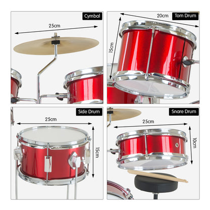 Karrera Children's 4pc Drum Kit - Red Tristar Online