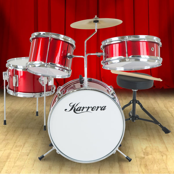 Karrera Children's 4pc Drum Kit - Red Tristar Online