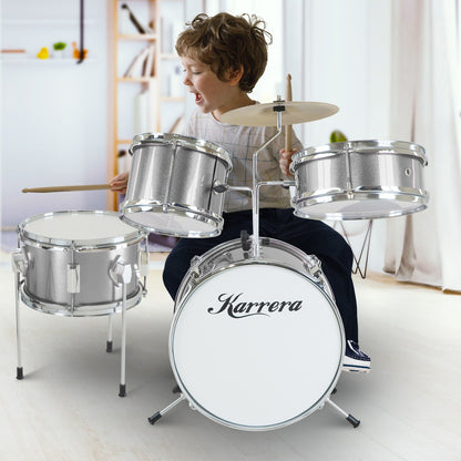 Karrera Childrens 4pc Drum Kit - Silver Tristar Online