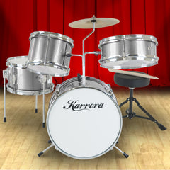 Karrera Childrens 4pc Drum Kit - Silver Tristar Online