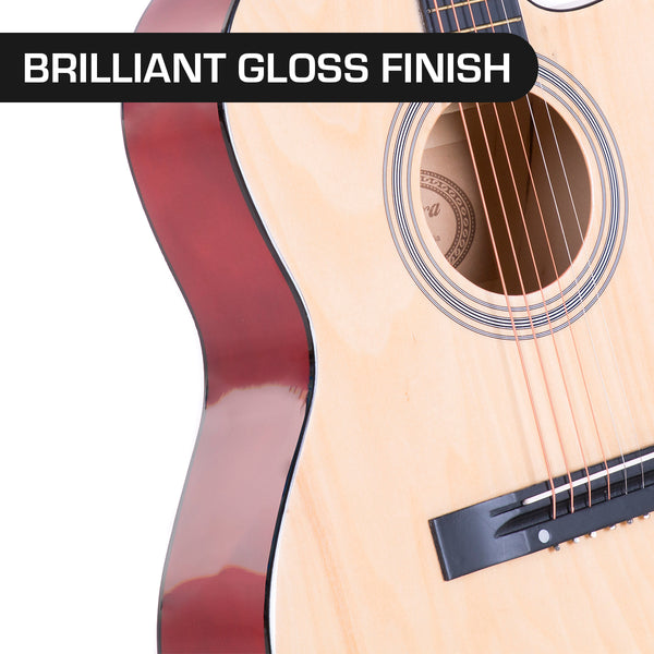 Karrera Acoustic Cutaway 40in Guitar - Natural Tristar Online
